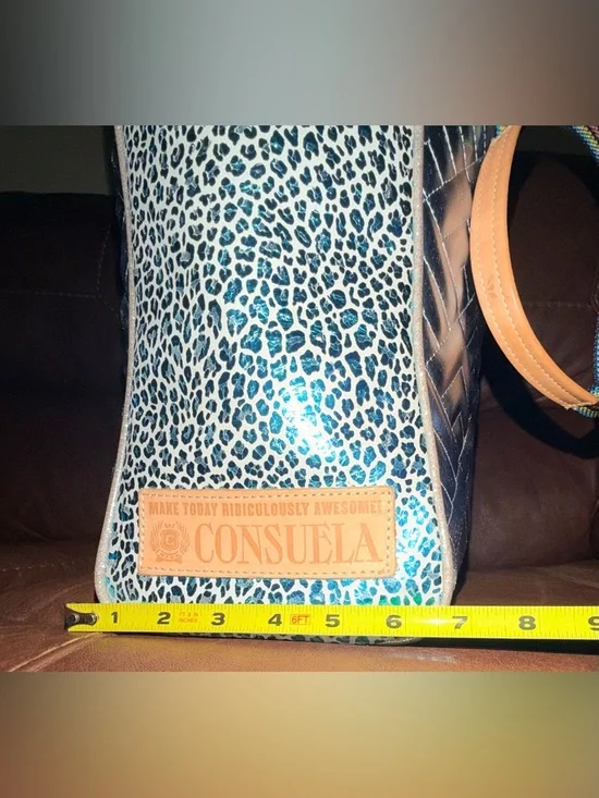 Consuela Silver Quilted Tote with Rainbow Straps - Picture 14 of 14